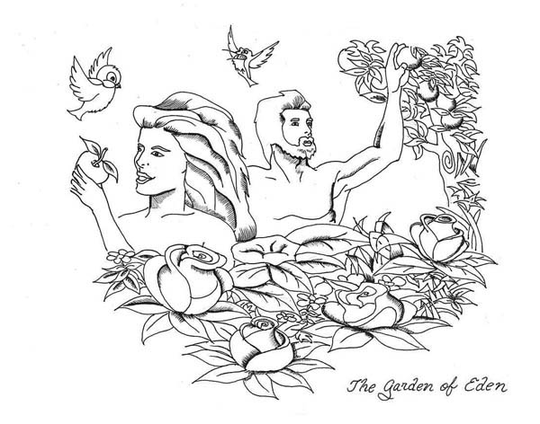 garden of eden printable coloring pages - photo #45