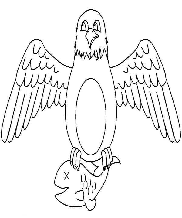 eagle holding a fish coloring pages - photo #38
