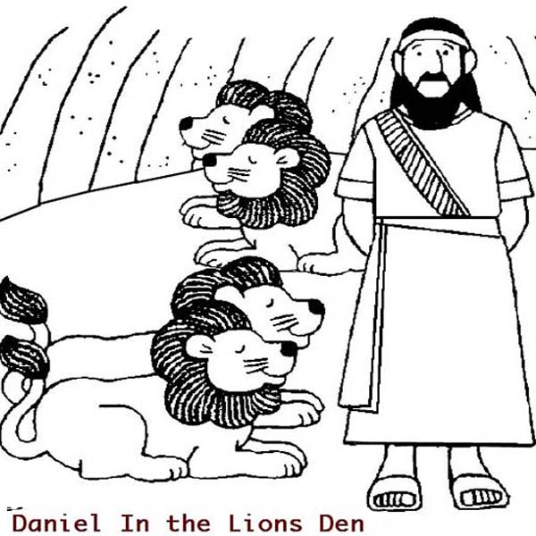 david and the lions den coloring pages - photo #8