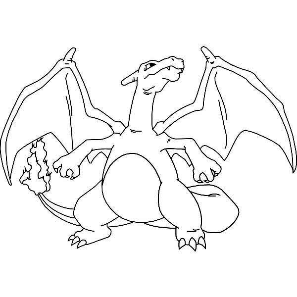 Awesome Drawing of Charizard Coloring Page - NetArt