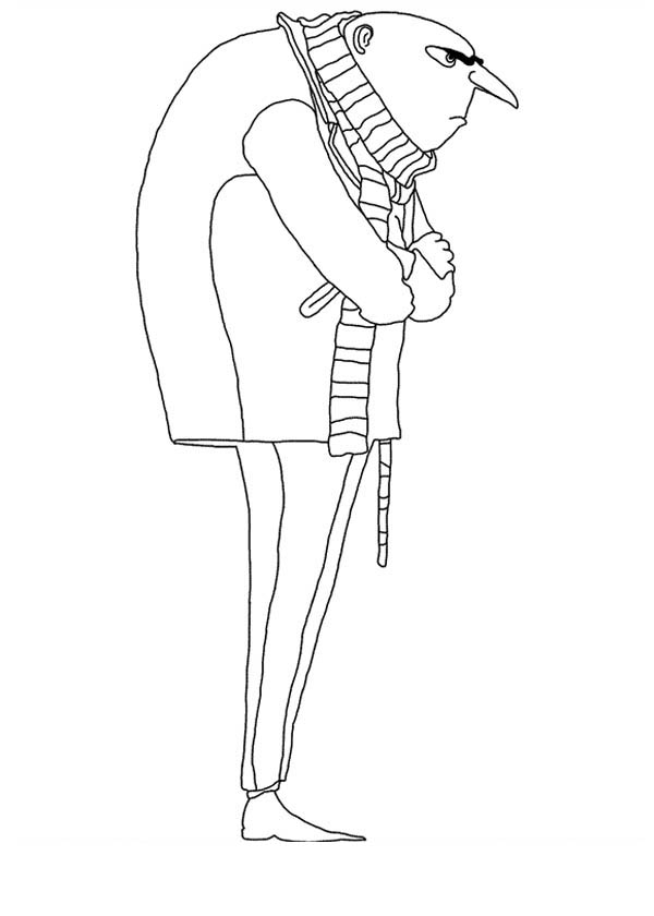 Here: Home Despicable Me Gru from Despicable Me Coloring Page