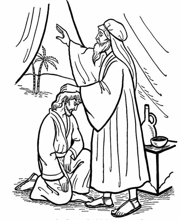 jacob and esau blessing coloring pages - photo #5