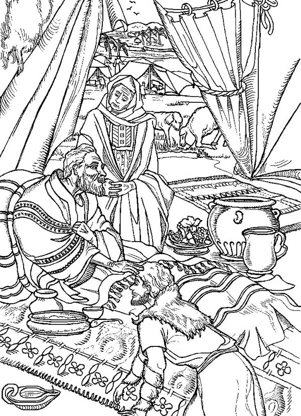 jacob and esau blessing coloring pages - photo #8