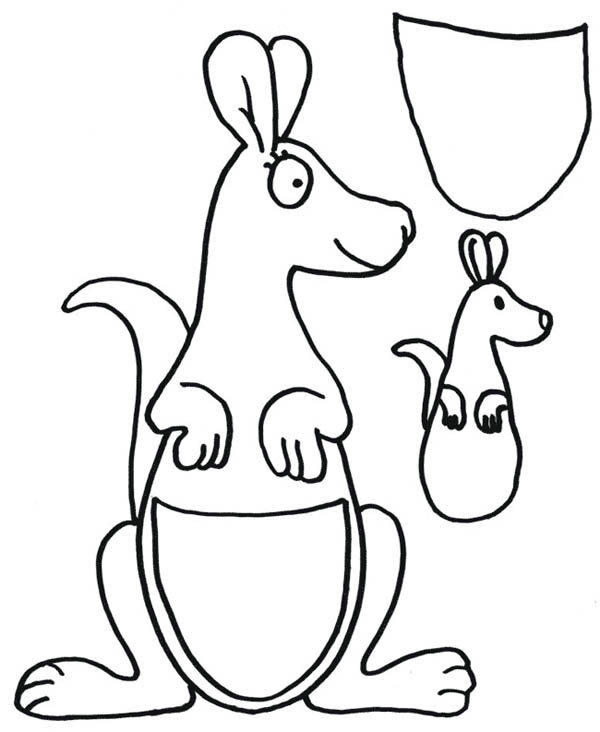 k for kangaroo coloring pages - photo #28