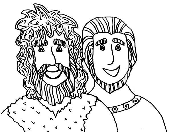 jacob and esau reunite coloring pages - photo #22