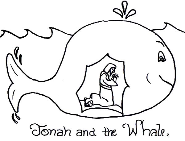 Gambar Story Jonah Whale Coloring Page Netart Pages Big Fish di Rebanas