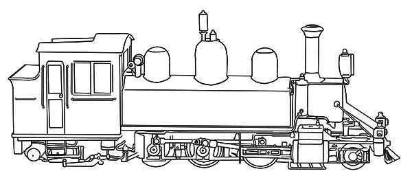 Steam Train Picture Coloring Page - NetArt