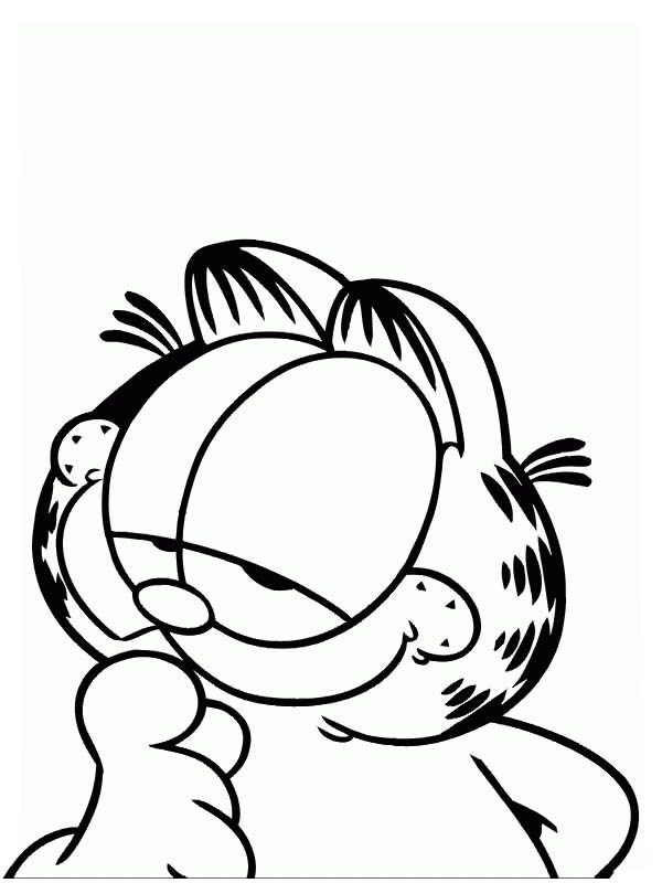garfield face coloring pages - photo #3