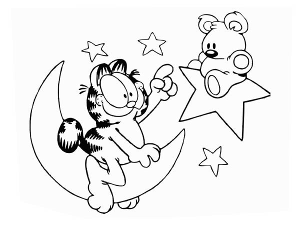 garfield pooky coloring pages - photo #3