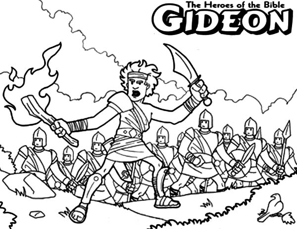 Gideon The Bible Heroes Coloring Page - NetArt