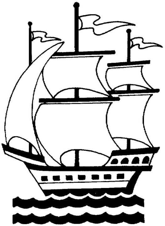 Columbus Santa Maria In Graphic On Columbus Day Coloring Page
